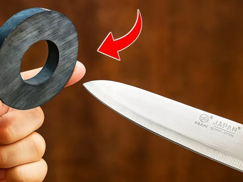 ترفند فوری برای تیز کردن چاقو