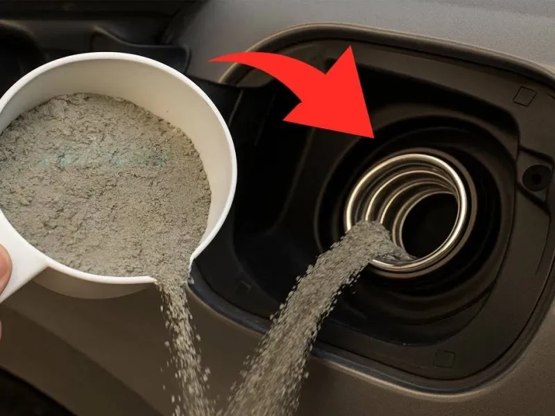 ترکیب عجیب پودر سیمان و بنزین: نتیجه شگفت انگیز!