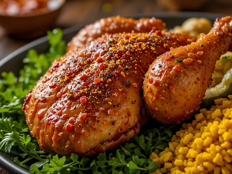 طرز تهیه مرغ سوخاری زعفرانی خوشمزه و ترد