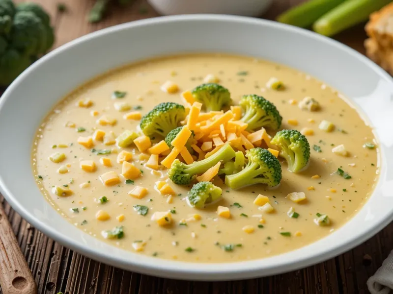 طرز تهیه سوپ بروکلی و پنیر چدار، یک غذای خوشمزه و مغذی