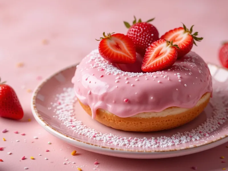 طرز تهیه دونات توت فرنگی خوشمزه و جذاب