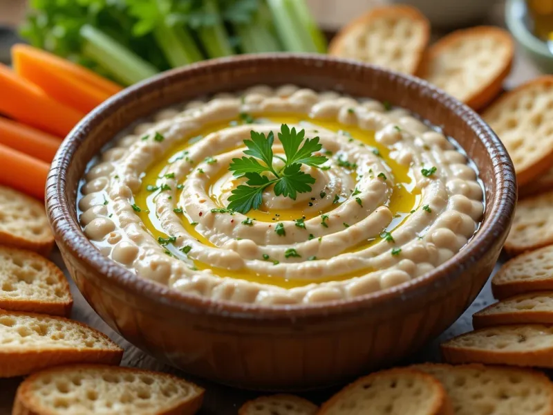 طرز تهیه دیپ لوبیا سفید/ یک پیش غذای سالم و خوشمزه