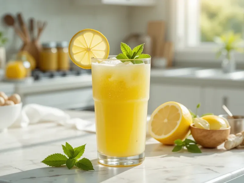 طرز تهیه اسموتی لیمو زنجبیل یک نوشیدنی سالم و خوشمزه