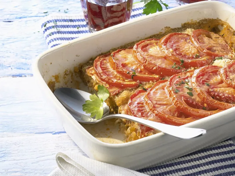 طرز تهیه گراتین گوجه فرنگی، یک غذای خوشمزه و سالم