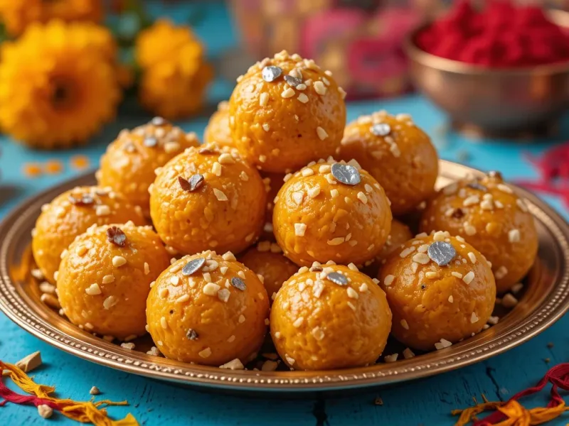 طرز تهیه انواع شیرینی خوشمزه لادو هندی