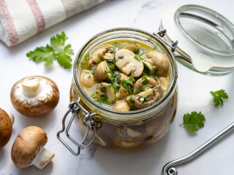 طرز تهیه ترشی قارچ با روغن زیتون، طعمی خاص برای سفره های ایرانی