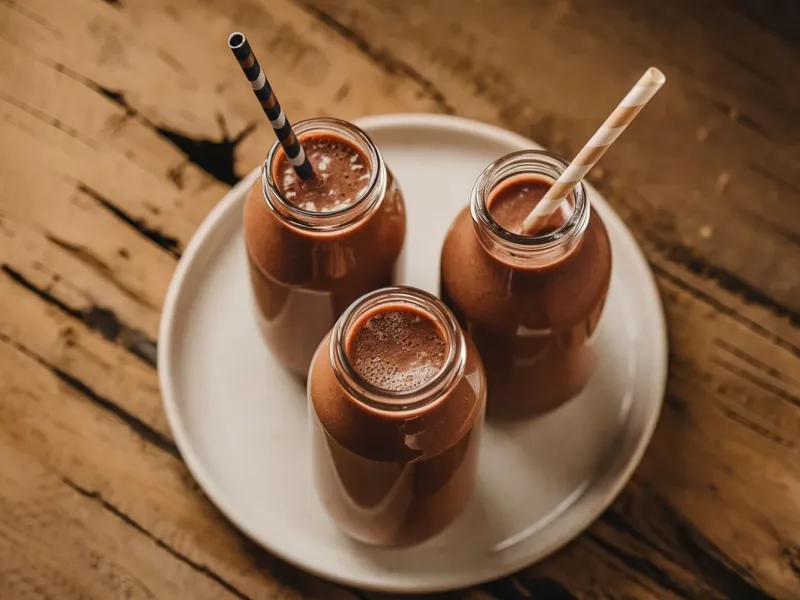 طرز تهیه اسموتی شکلاتی بدون شکر با مواد طبیعی