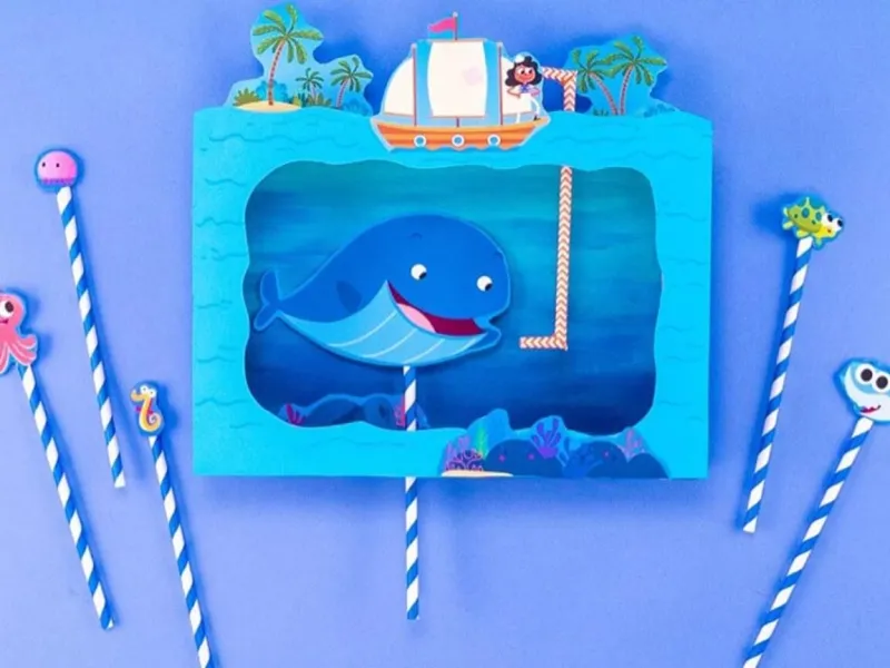 با یک جعبه ساده یک کاردستی دریای فوق العاده جالب درست کن