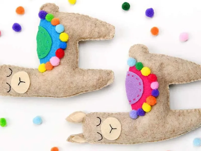 آموزش تصویری ساخت کاردستی لاما نمدی