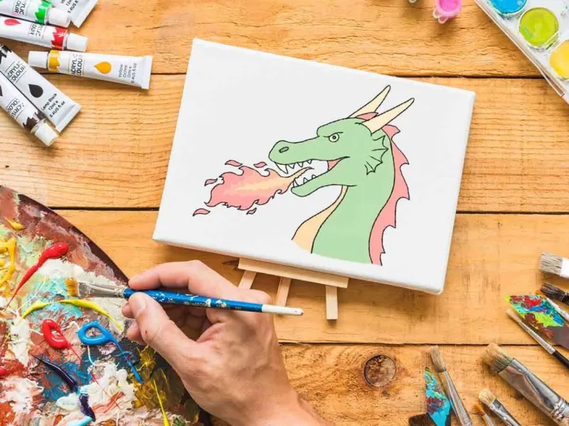 به روش فوق العاده آسان در 9 مرحله ساده یک اژدهای خفن نقاشی کن