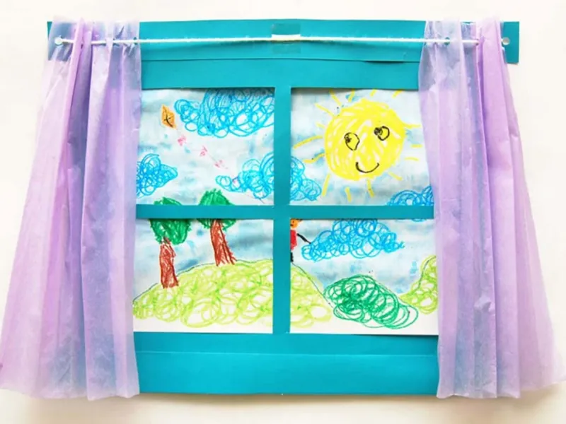 تنها با چند وسیله ساده کاردستی پنجره تابستانی درست کن