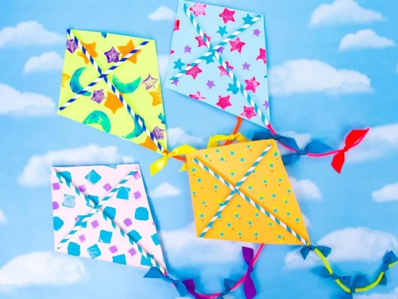 با چند مرحله فوق العاده ساده یک کاردستی بادبادک بساز