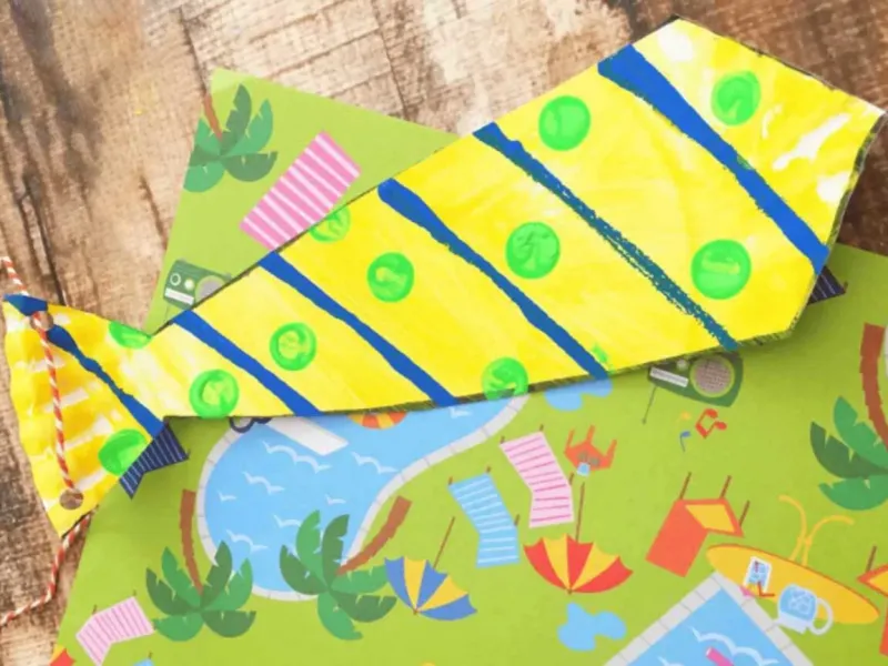 آموزش ساخت کاردستی کراوات با بشقاب یک بار مصرف