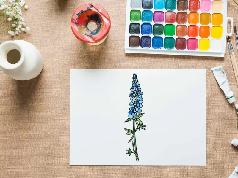 آموزش نقاشی گل بلوبونت برای کودکان آموزش نقاشی گل بلوبونت برای کودکان