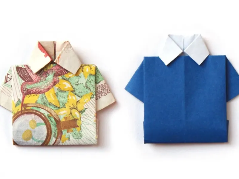 آموزش ساخت اوریگامی تی شرت کاغذی