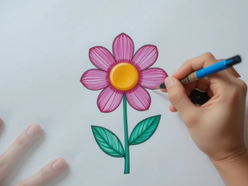 آموزش مرحله به مرحله نقاشی گل ساده برای کودکان آموزش مرحله به مرحله نقاشی گل ساده برای کودکان