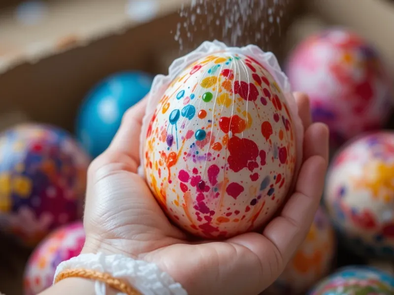 آموزش رنگ آمیزی تخم مرغ با پارچه تنظیف