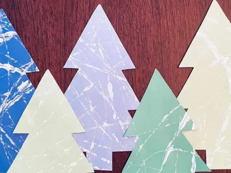 آموزش ساخت کاردستی درخت کاج زمستانی برای کودکان