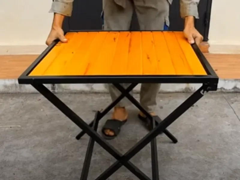 ایده ساخت میز مسافرتی تاشو فلزی / فیلم