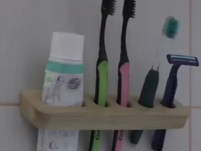 ساخت جامسواکی دیواری برای دستشویی / ایده ساخت جامسواکی چوبی