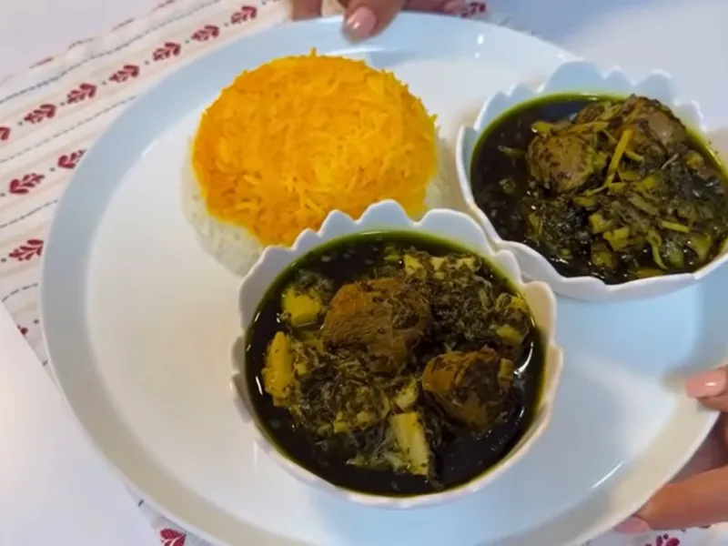 مراحل تهیه خورشت ریواس و خورشت کنگر با یک دستور تهیه مشترک!