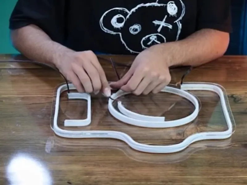 ساخت تابلو نئونی با طرح دلخواه / مراحل ساخت تابلو نئونی