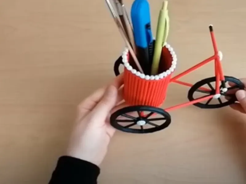 ساخت جامدادی دوچرخه ای / ساخت جامدادی رومیزی