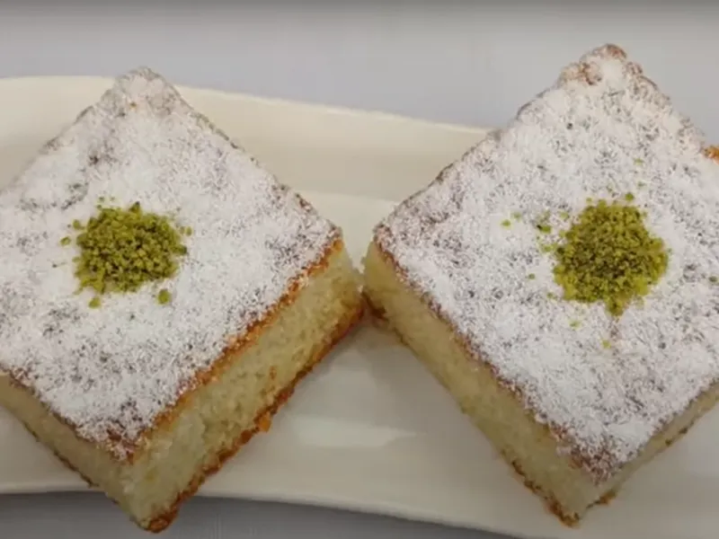 طرز تهیه کیک نارگیلی کافی شاپی بسیار خوشمزه / کیک کافی شاپی اصل