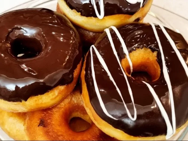 راز دونات تپل بازاری با کمربند سفید / طرز تهیه دونات به سبک بازاری