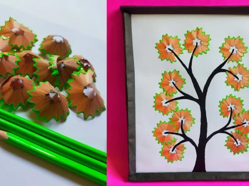 با تراشیدن مداد زیباترین کاردستی را با کودکانتان درست کنید!