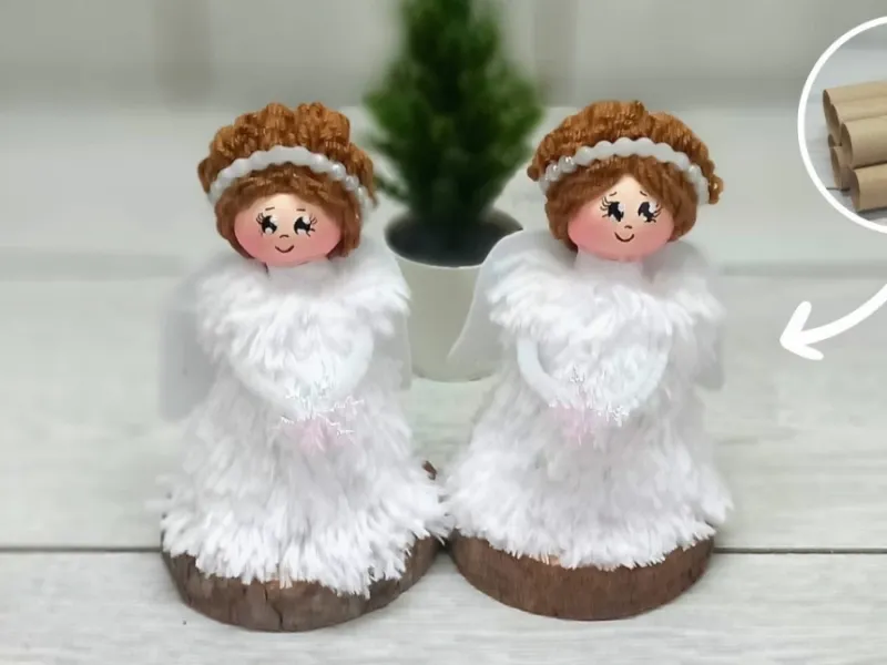 عالی با نخ و رول دستمال توالت برای بچه ها / ساخت عروسک های فرشته