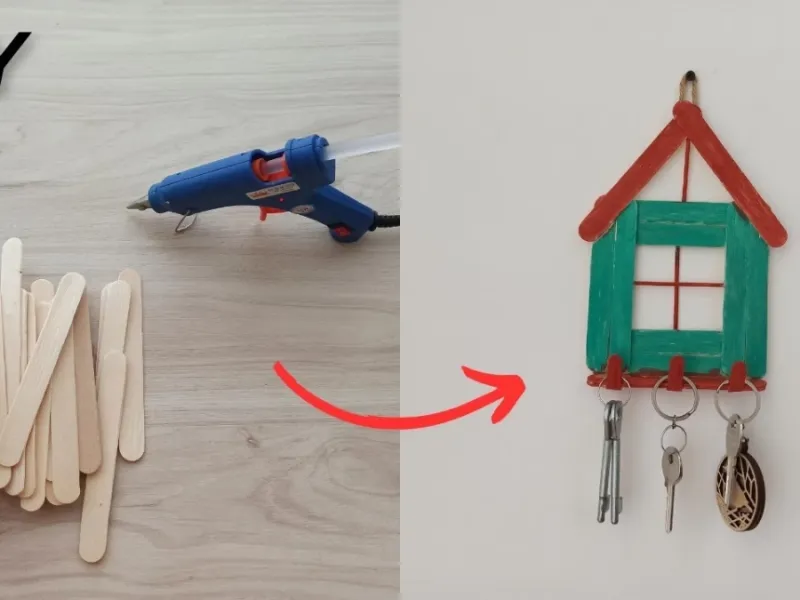 چگونه یک جاکلیدی از چوب بستنی بسازیم؟/ یک پروژه سرگرم کننده