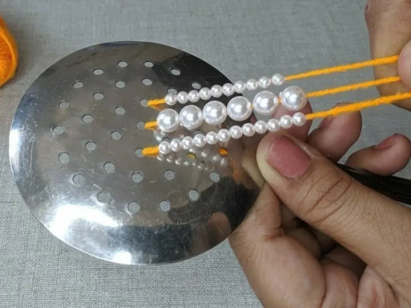 طراحی سه بعدی گل کاموایی / با کمک یک کفگیر گل درست کن