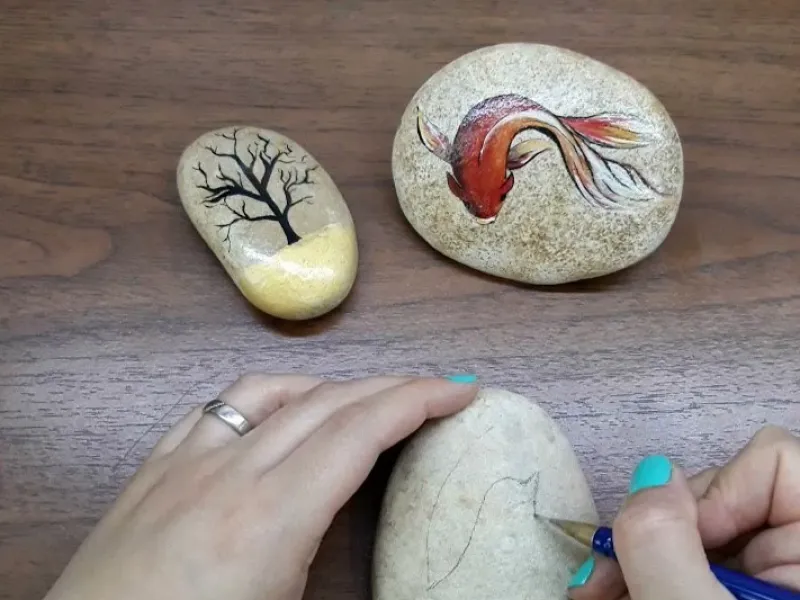 آموزش نقاشی روی سنگ هدیه ای زیبا و خلاقانه!