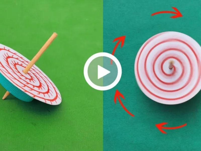 با درب بطری پلاستیکی فرفره برای بچه ها درست کن!