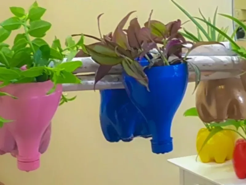 آموزش ساخت گلدان آویز دو طرفه!