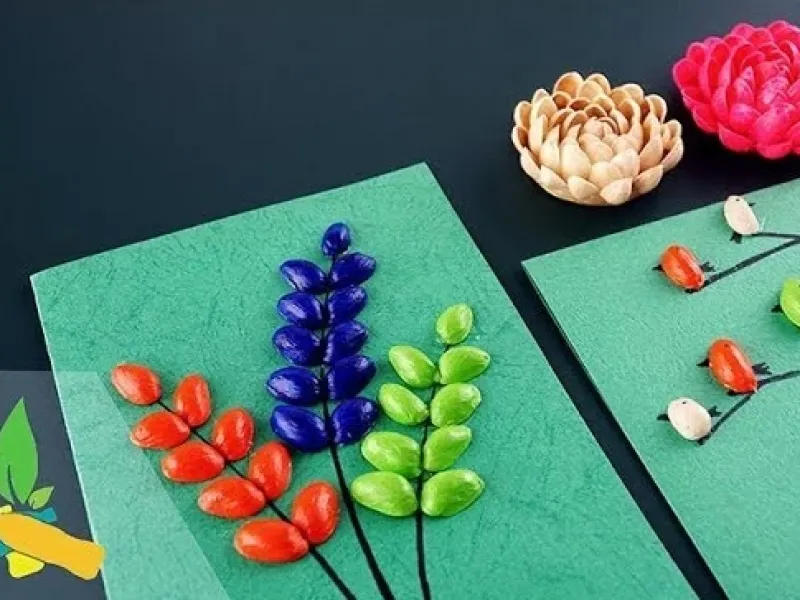 3 ایده برای بازیافت پوست پسته / کاردستی برای بچه ها