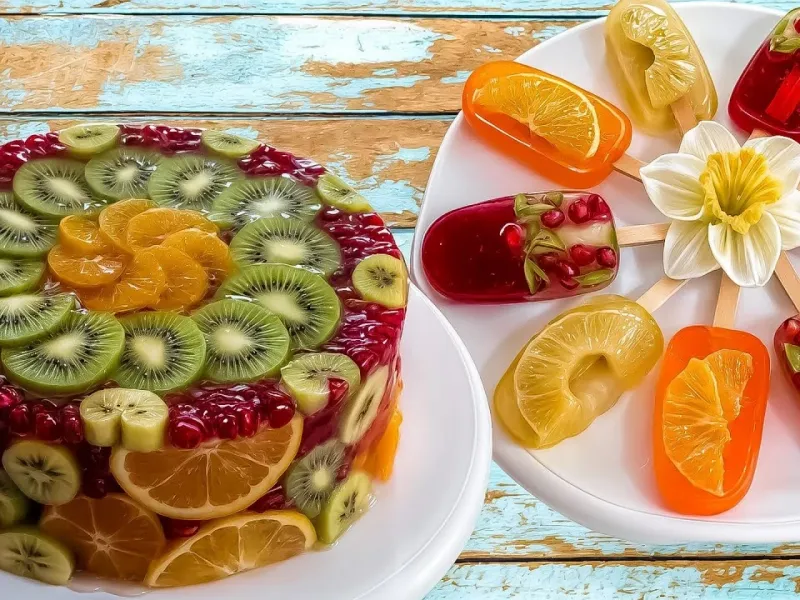 اگه فقط پودر ژله و میوه داری این دسر ژله ای های شیک و مجلسی رو درست کن!