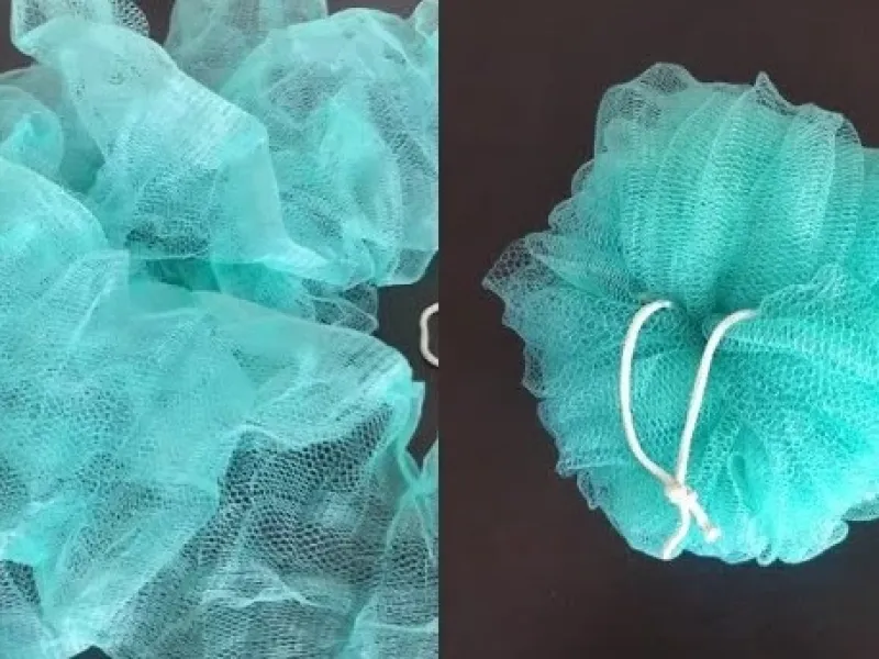 ساخت لیف حمام با تورهای رنگی در خانه!