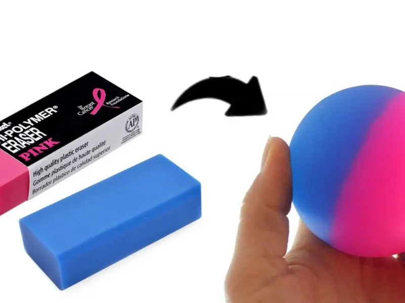 آموزش ساخت توپ دیوانه با پاک کن برای کودکان