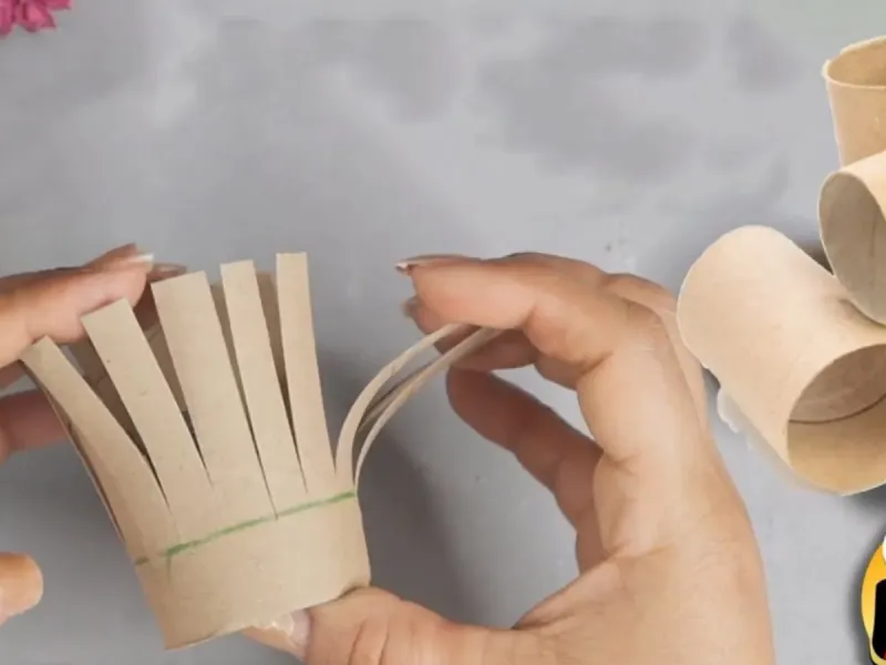 آموزش ساخت سبد مقوایی با رول دستمال توالت!