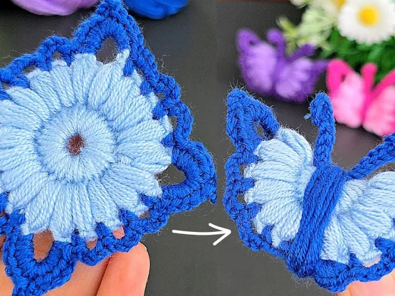 کسب درآمد آسان با جاکلیدی پروانه ای قلاب بافی!