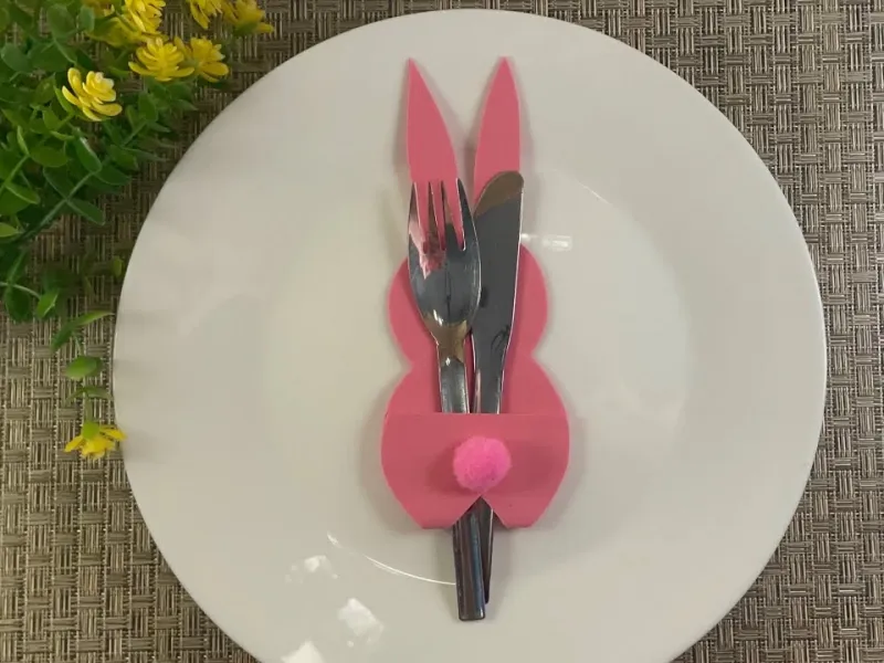 آموزش ساخت جا قاشق و چنگال با تم خرگوش!