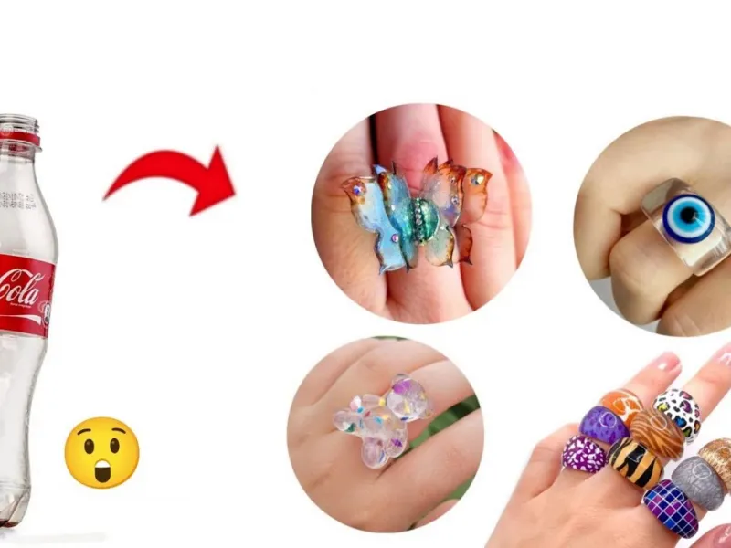 آموزش ساخت حلقه و انگشتر پروانه ای با بطری های پلاستیکی!