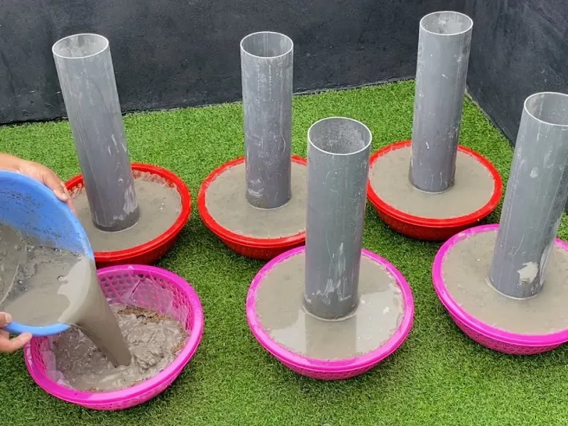 ایده های خلاقانه برای ساخت میز و صندلی با سبدهای پلاستیکی و چمن مصنوعی!