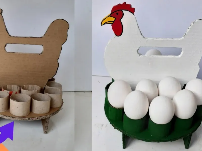 ساخت جا تخم مرغی با رول مقوای دستمال توالت!