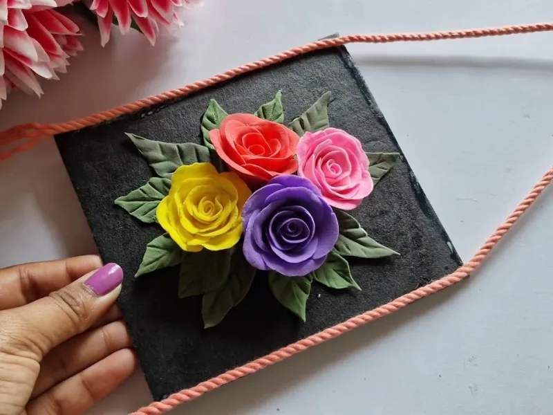 ایده خلاقانه برای ساخت کاردستی دکوری دیوار با خاک رس رنگی!