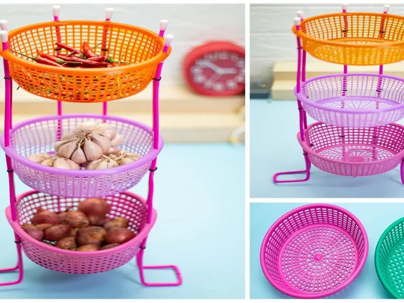 آموزش ساخت قفسه نگهداری سیر و پیاز با سبد رخت!