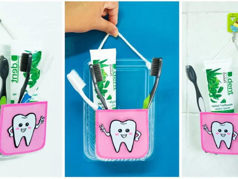 چگونه نگهدارنده مسواک خانگی بسازیم؟