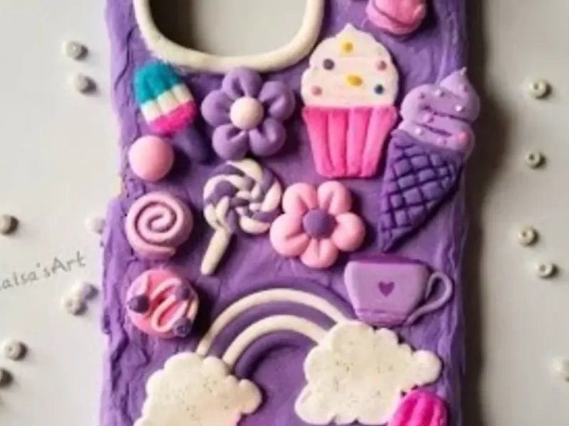 آموزش تزئین قاب گوشی با خاک رس رنگی در خانه!